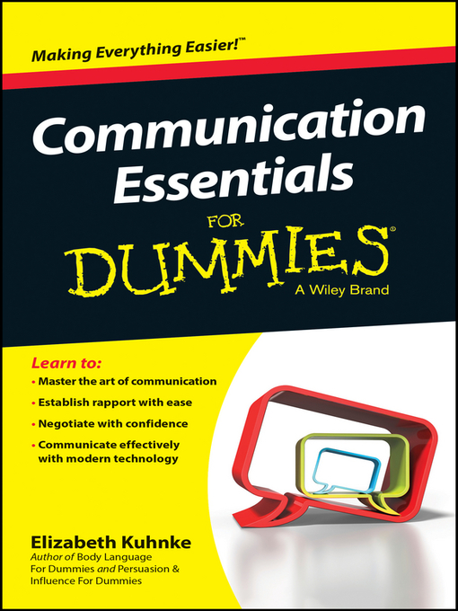 Title details for Communication Essentials For Dummies by Elizabeth Kuhnke - Available